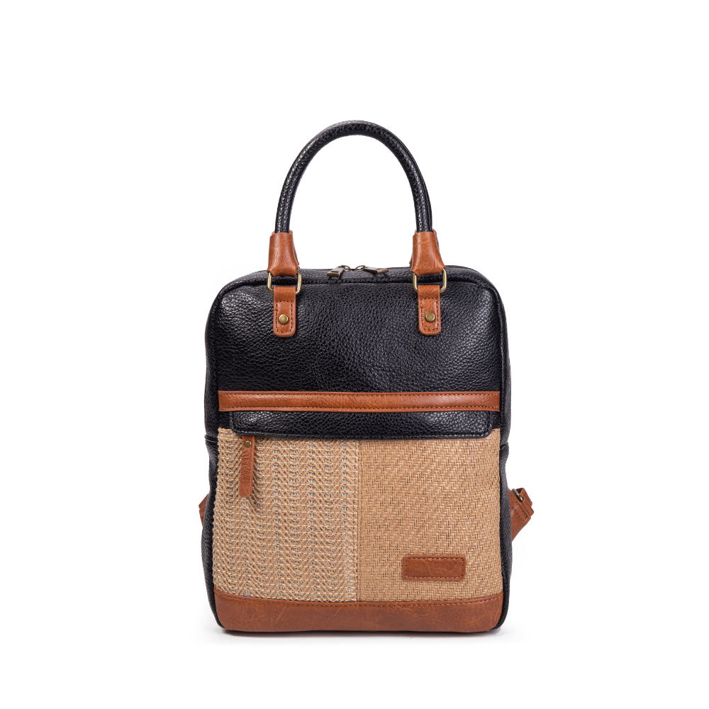 Mochila Convertible Vintage Rafia & Polipiel