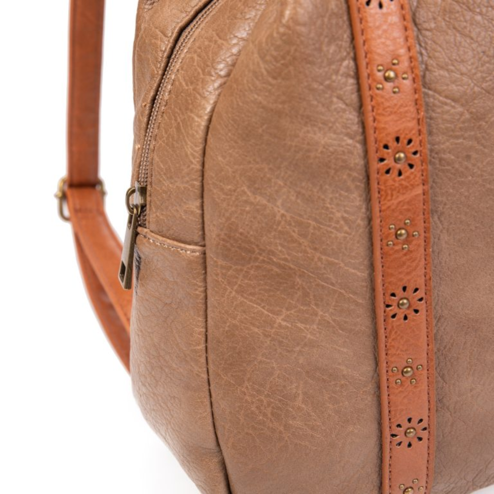 Mochila Antirrobo SaraBag Apricot – Polipiel Vegana y Estilo Urbano