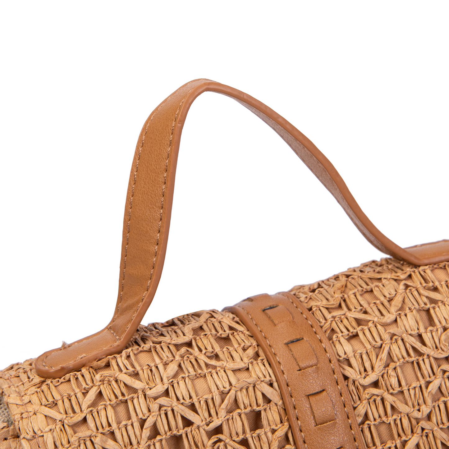 Mini bolso de rafia natural con solapa estructurada – Estilo veraniego con toque chic