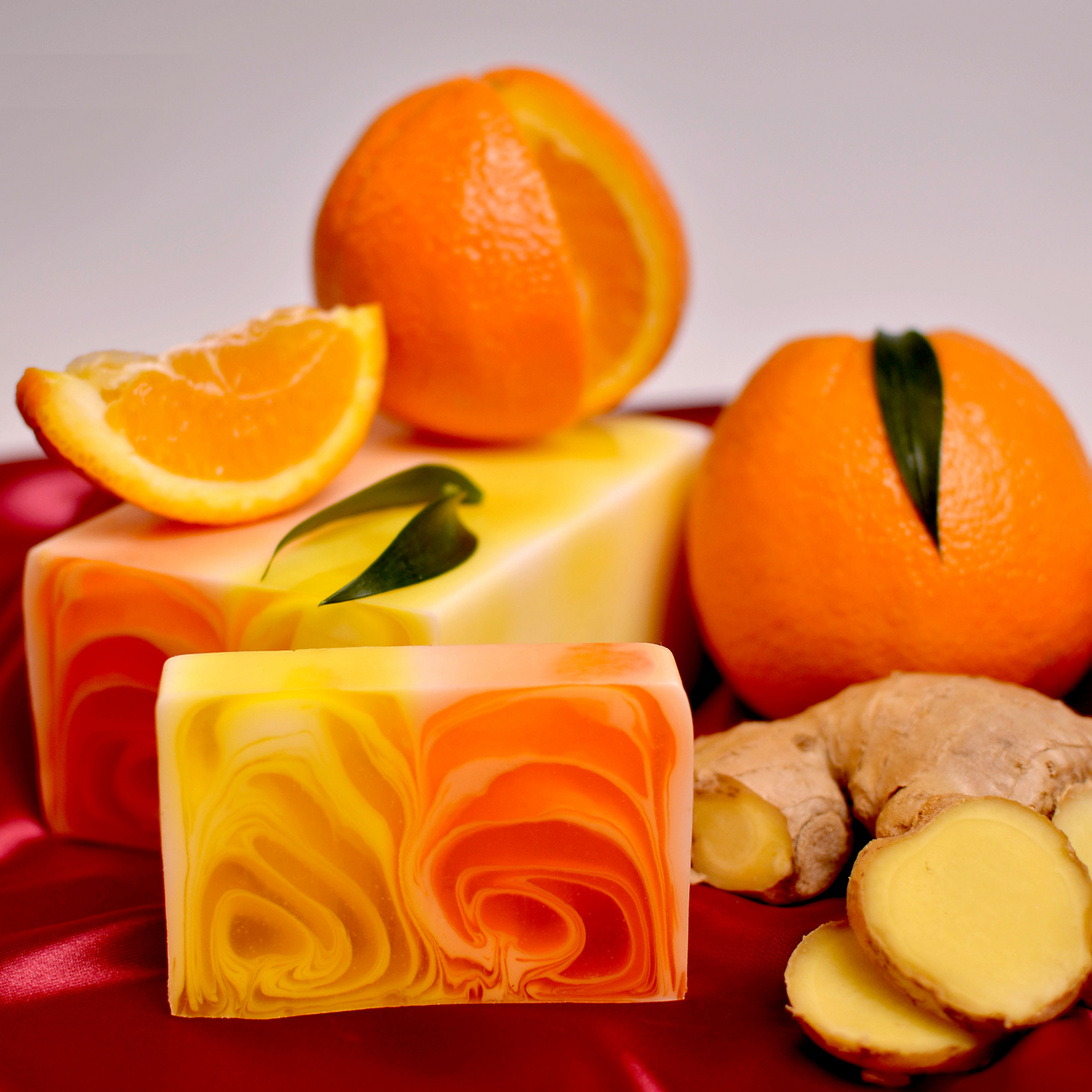 Jabón hecho a mano de Naranja y Jengibre