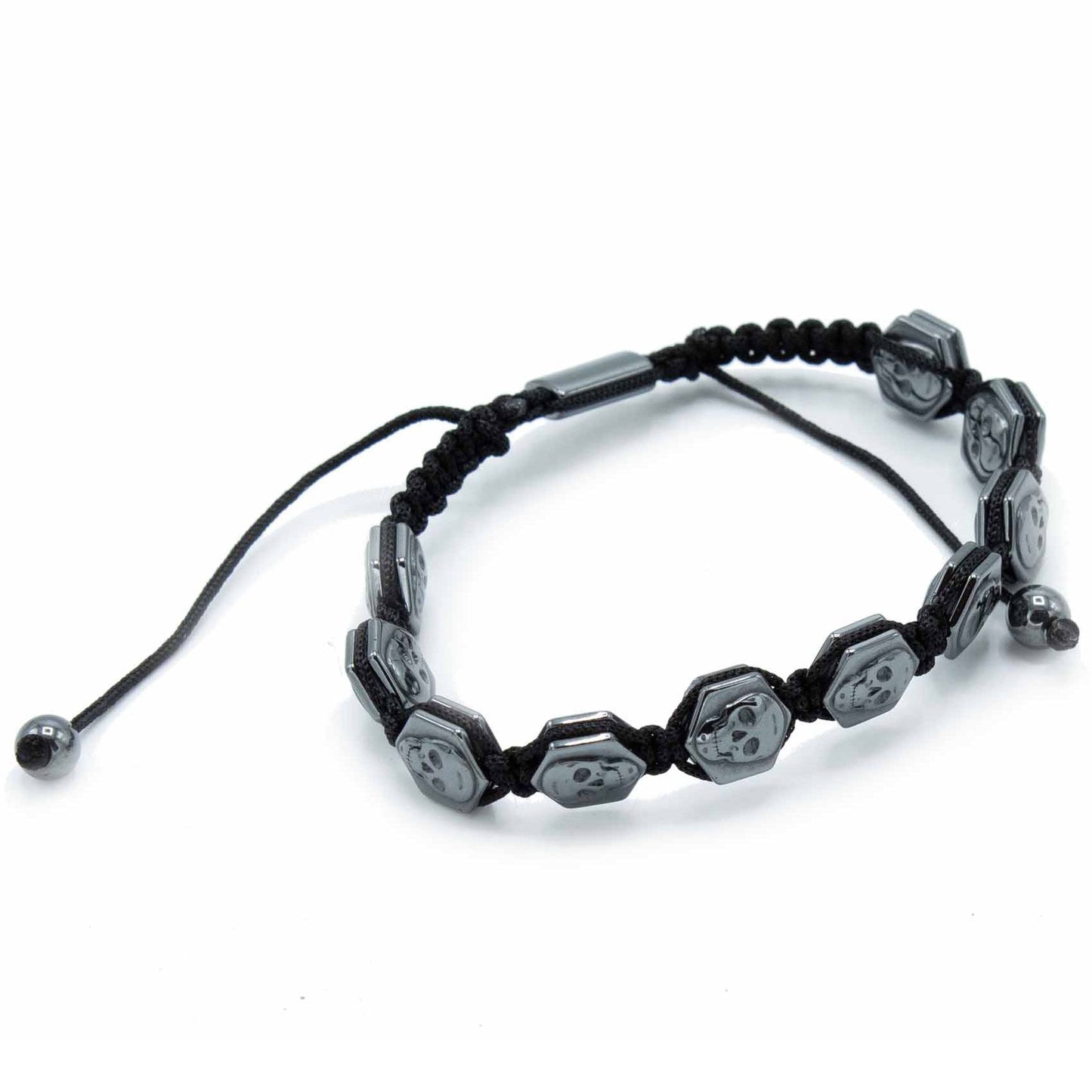 Pulsera Shamballa de Hematita – Calaveras