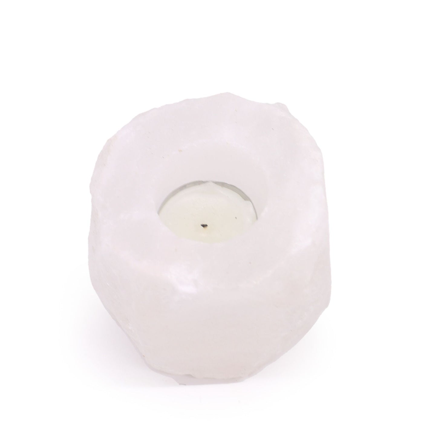 Portavelas de Sal del Himalaya – Cristal de Roca 600–800 g