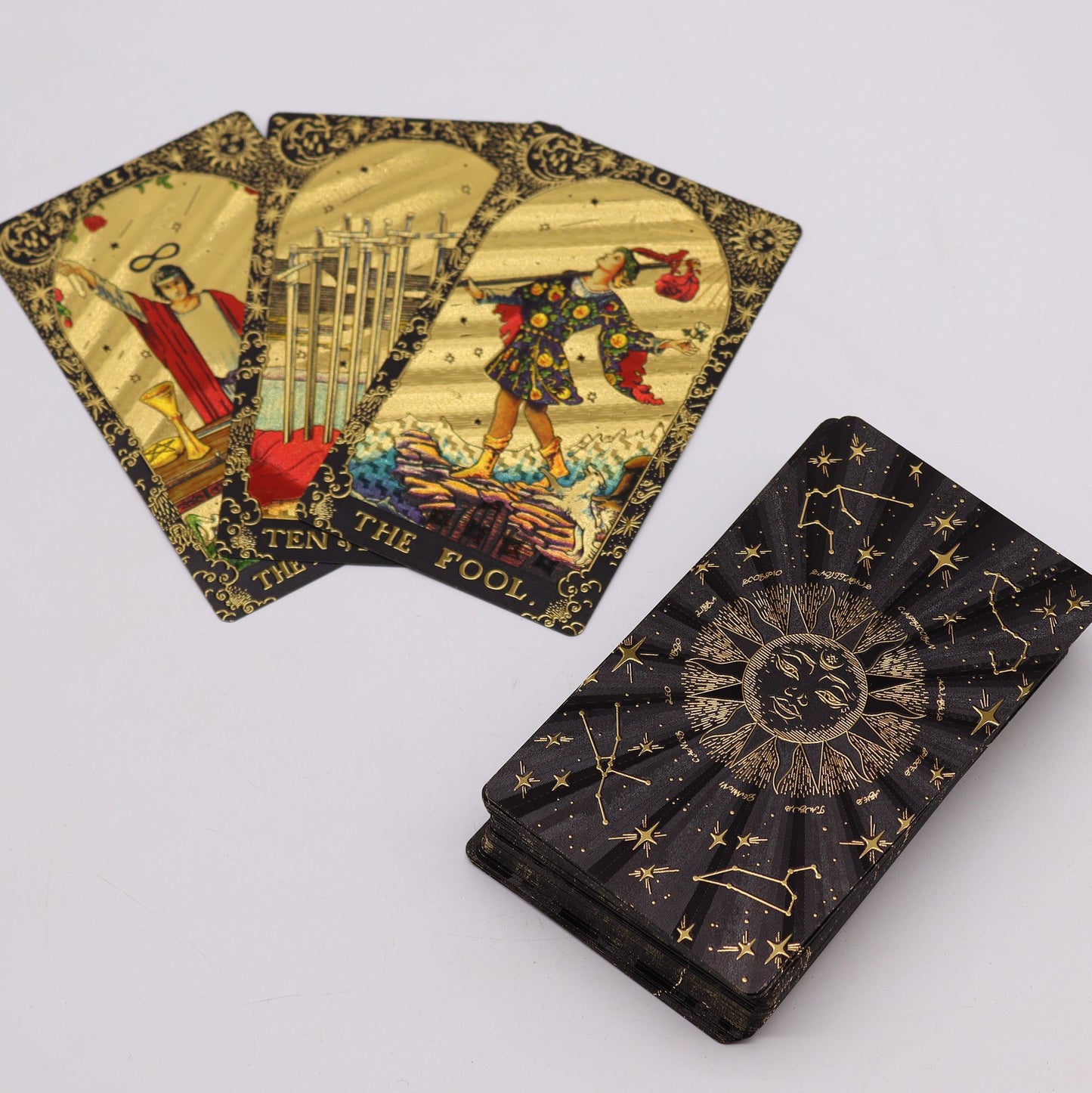 Tarot Hoja Dorada – Baraja con guía y caja de regalo