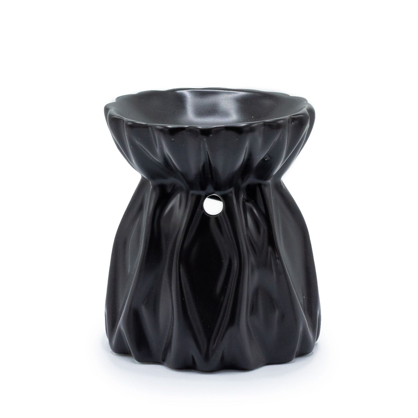 Quemador de Aceite Geométrico Negro – Cerámica Moderna