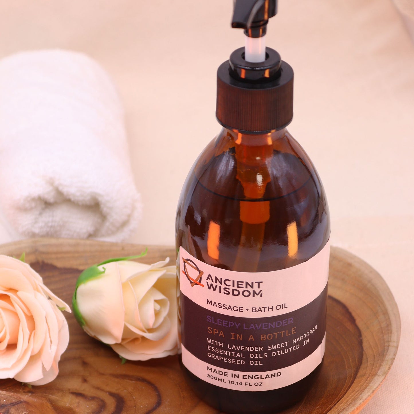 Aceite de Masaje y Baño de Aromaterapia – Lavanda y Mejorana Dulce 300 ml