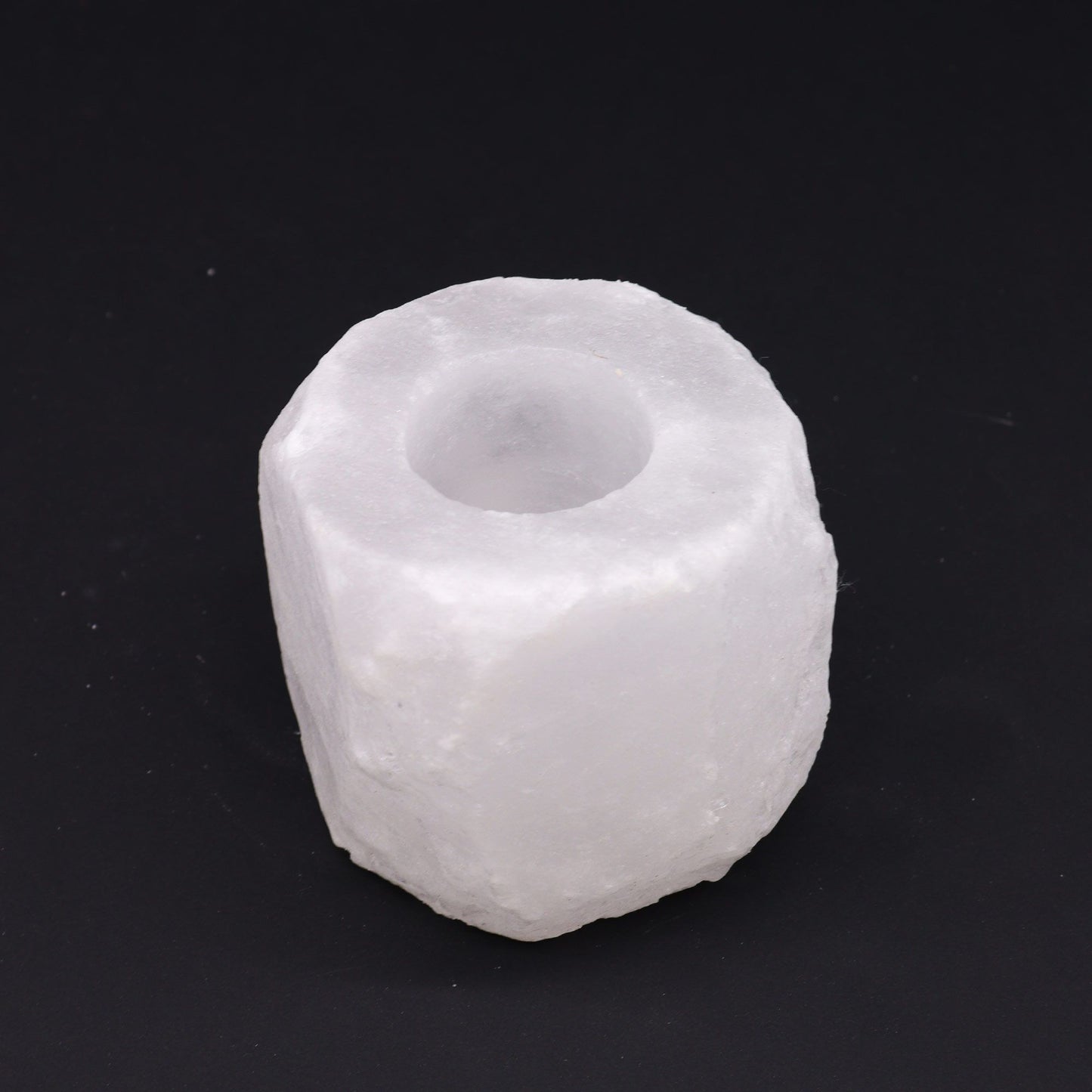 Portavelas de Sal del Himalaya – Cristal de Roca 600–800 g