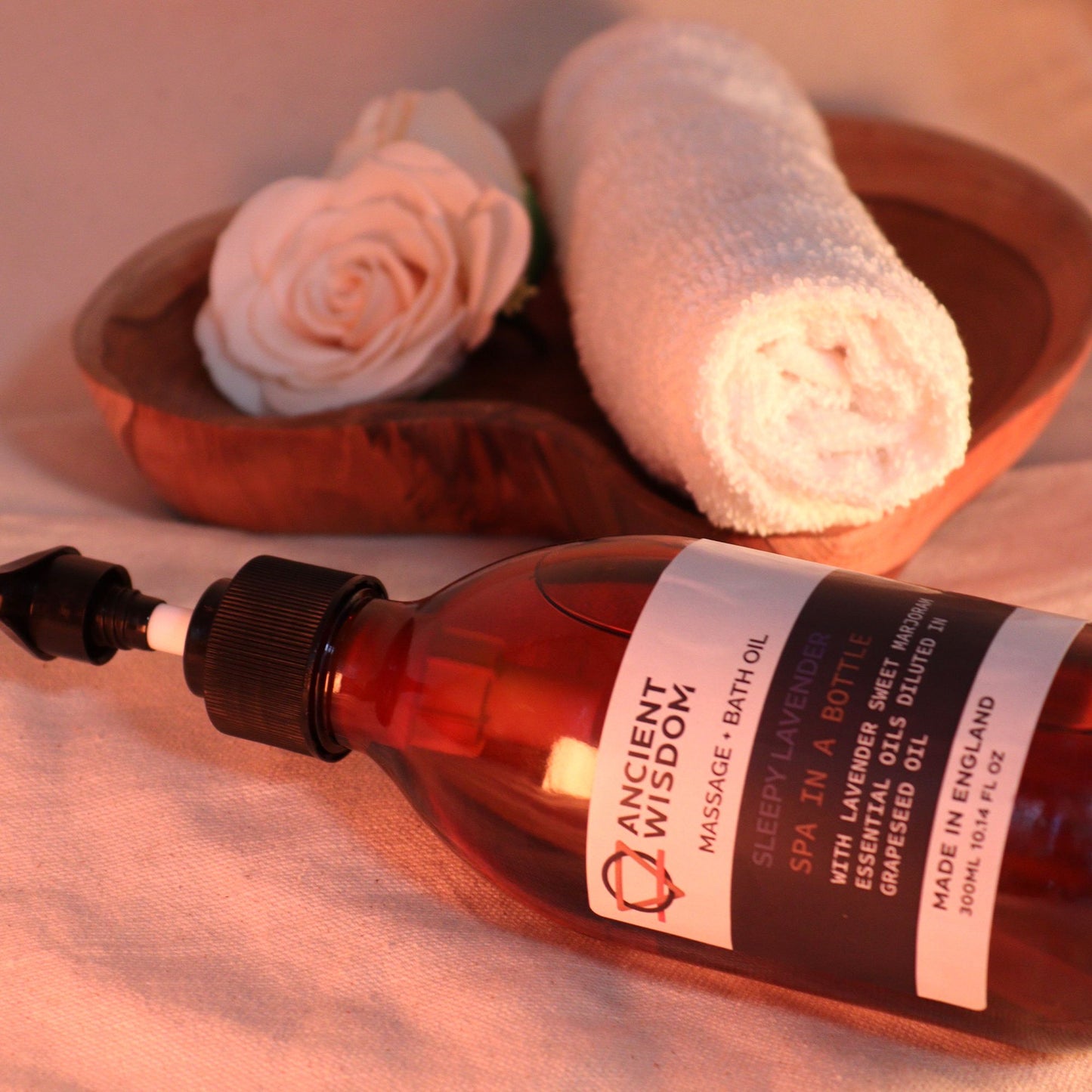 Aceite de Masaje y Baño de Aromaterapia – Lavanda y Mejorana Dulce 300 ml