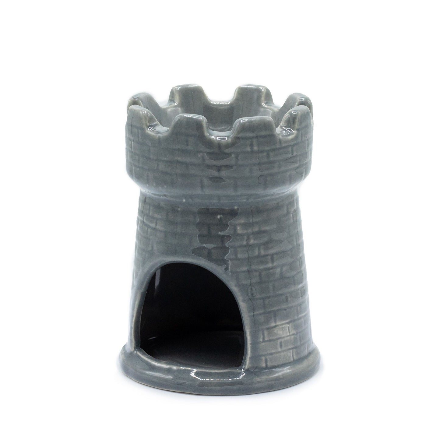Quemador de Aceite de Cerámica Gris – Diseño Castillo Medieval