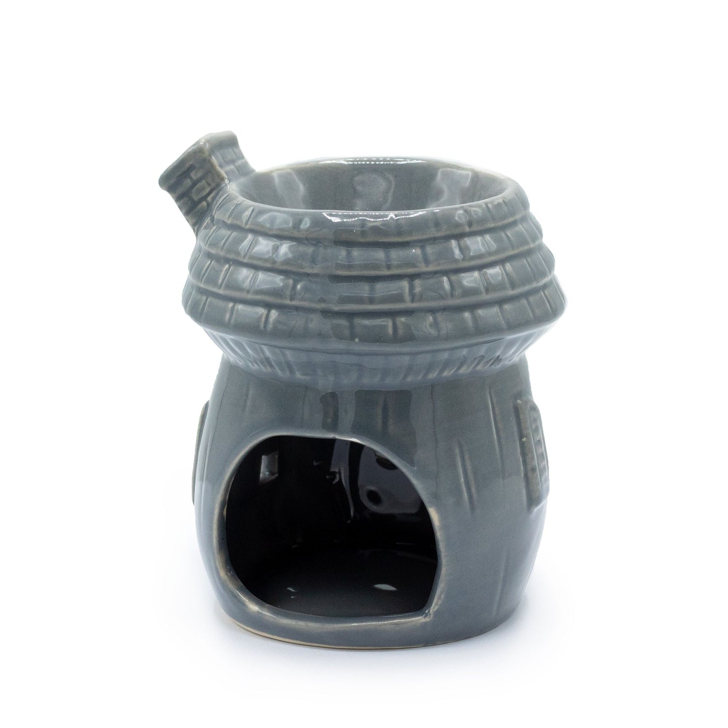 Quemador de Aceite Casa de Setas Gris – Cerámica Fantasía