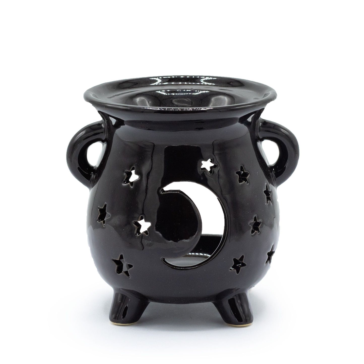 Quemador de Aceite Negro – Caldero Luna y Estrellas