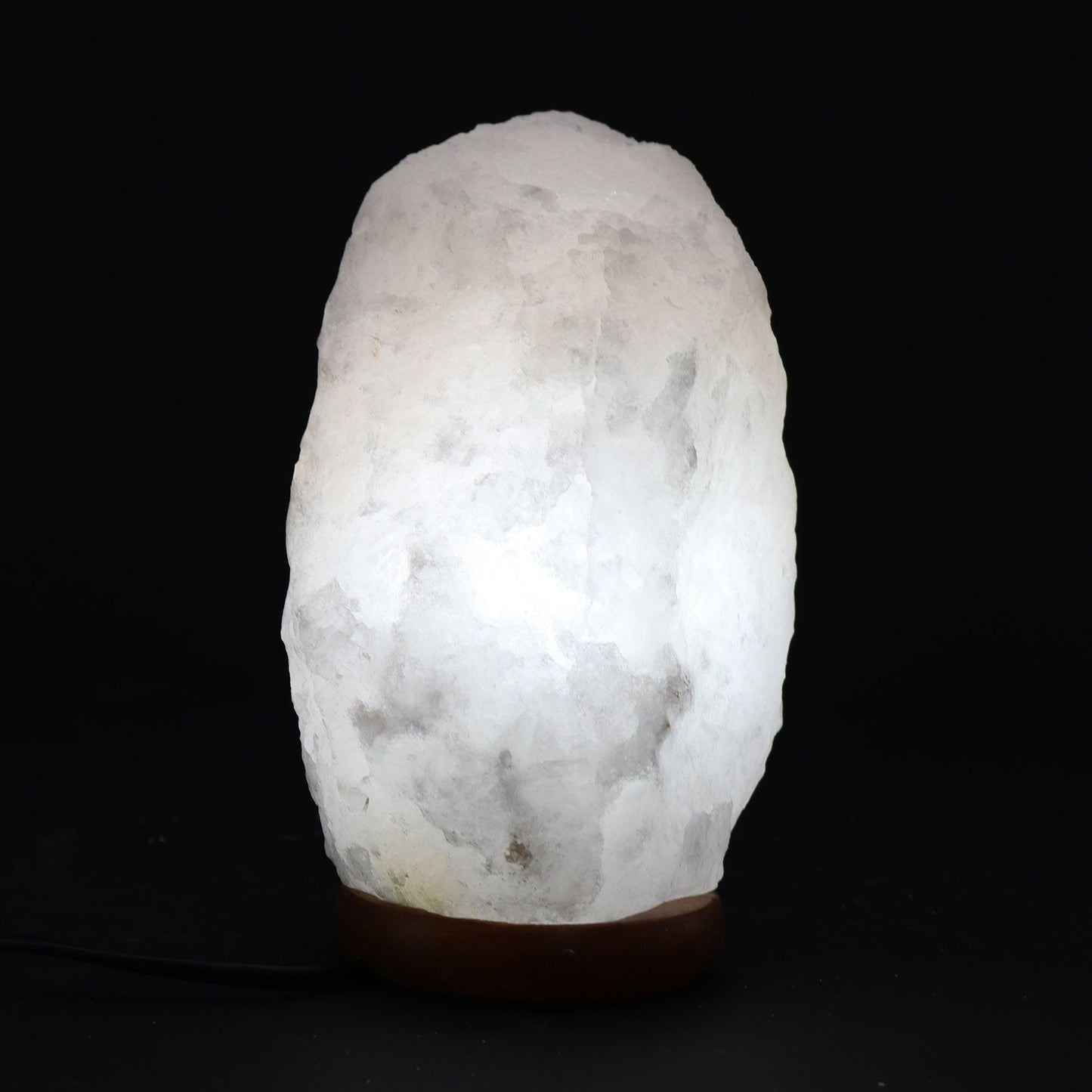 Lámpara de Sal del Himalaya con Base de Madera – 3 a 5 kg