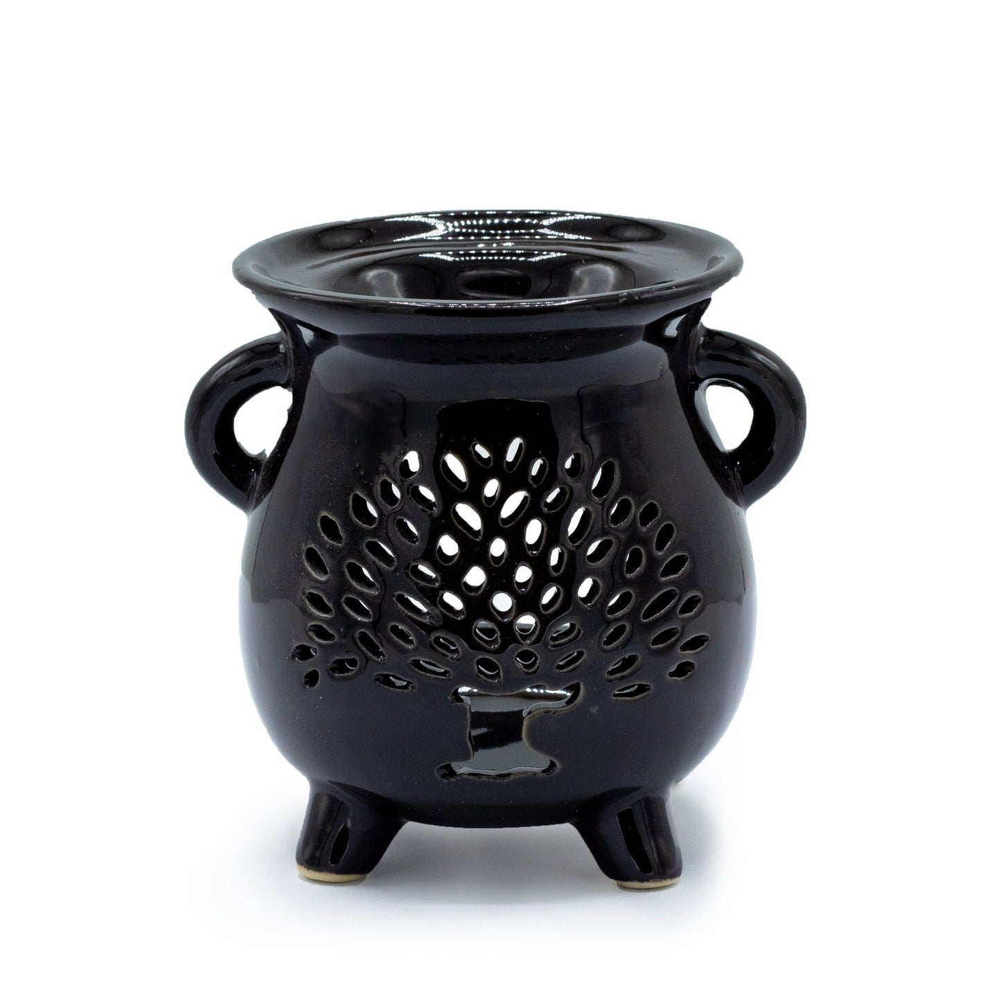 Quemador de Aceite Negro – Caldero con Árbol de la Vida