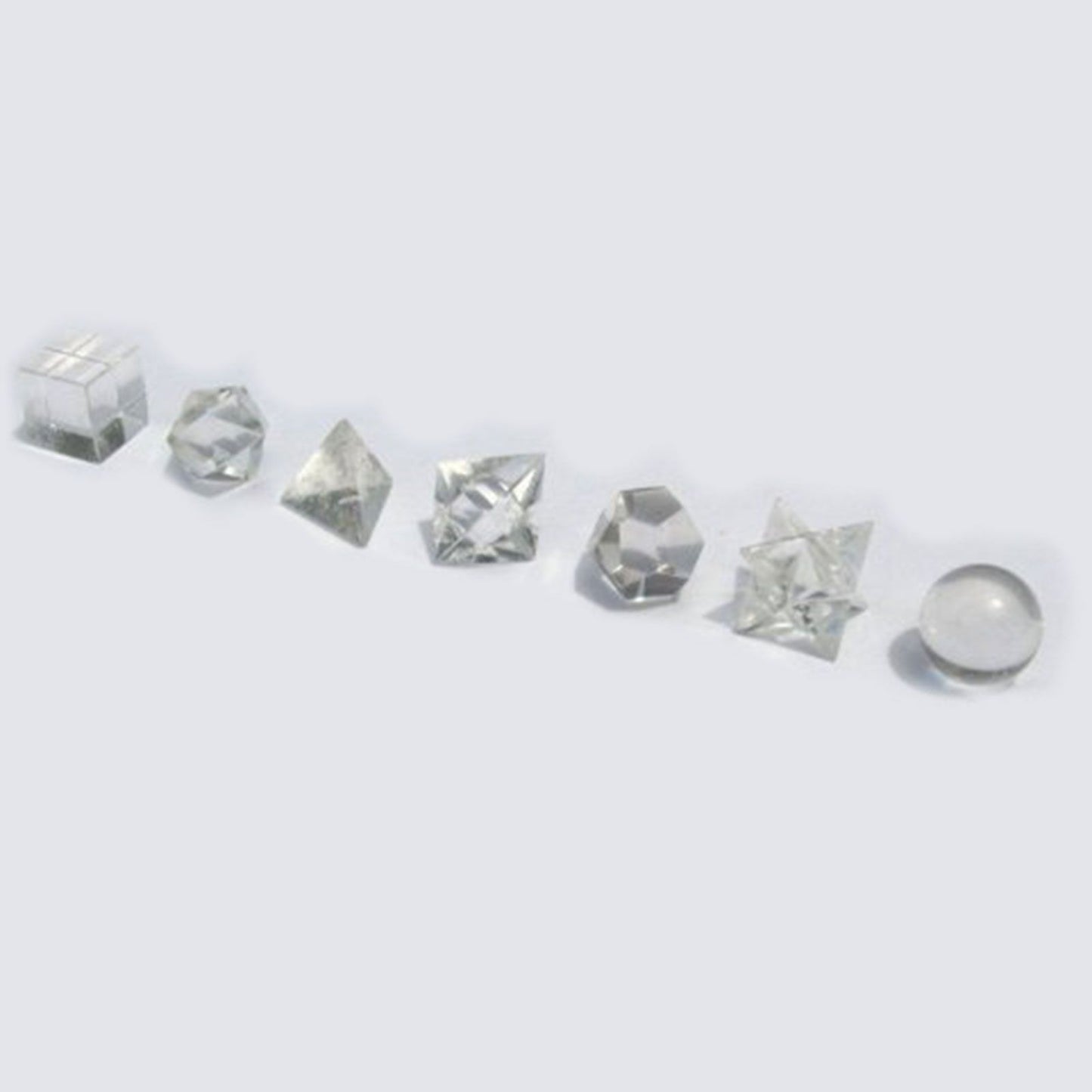 Set Geométrico 7 Piezas de Cuarzo Cristal – Energía y Armonía