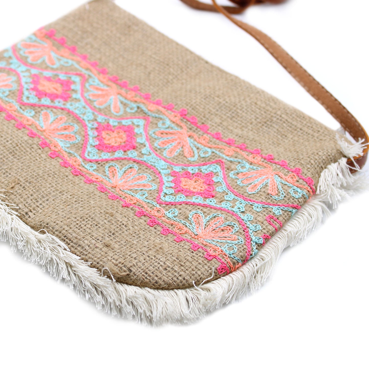 Bolso de Yute con Bordado de Verano – Diseño Artesanal