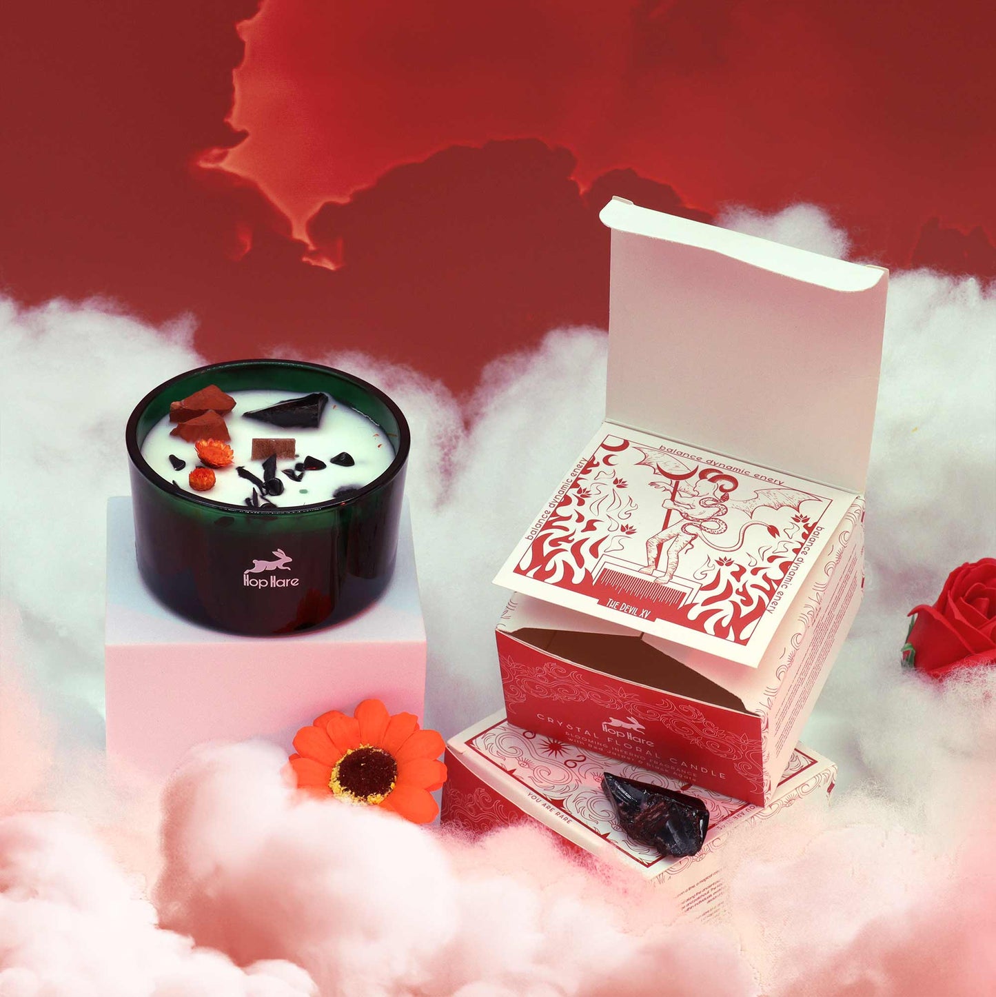 Vela Flor Mágica de Cristal Hop Hare – Demonio