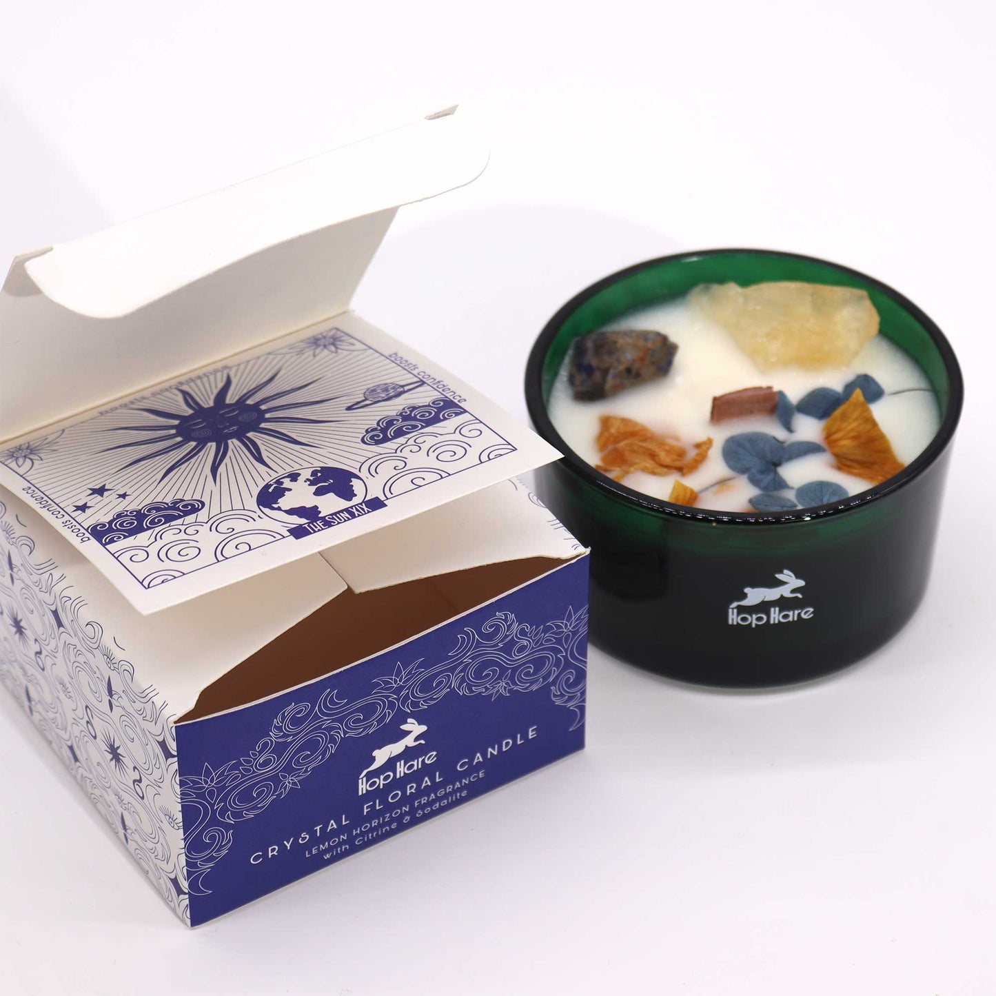 Hop Hare Crystal Magic Flower Candle – Sun