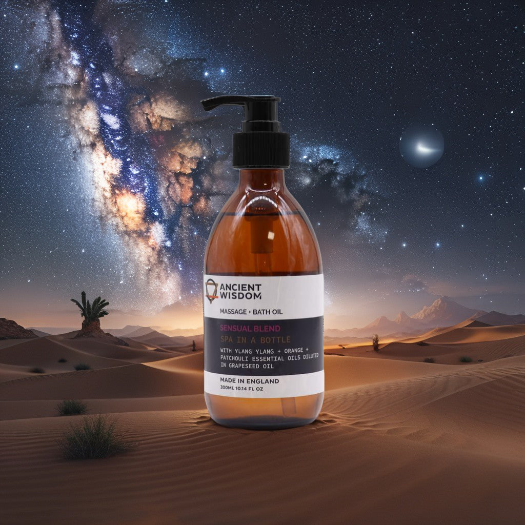 Aceite de Masaje y Baño de Aromaterapia – Ylang Ylang, Naranja y Pachuli 300 ml
