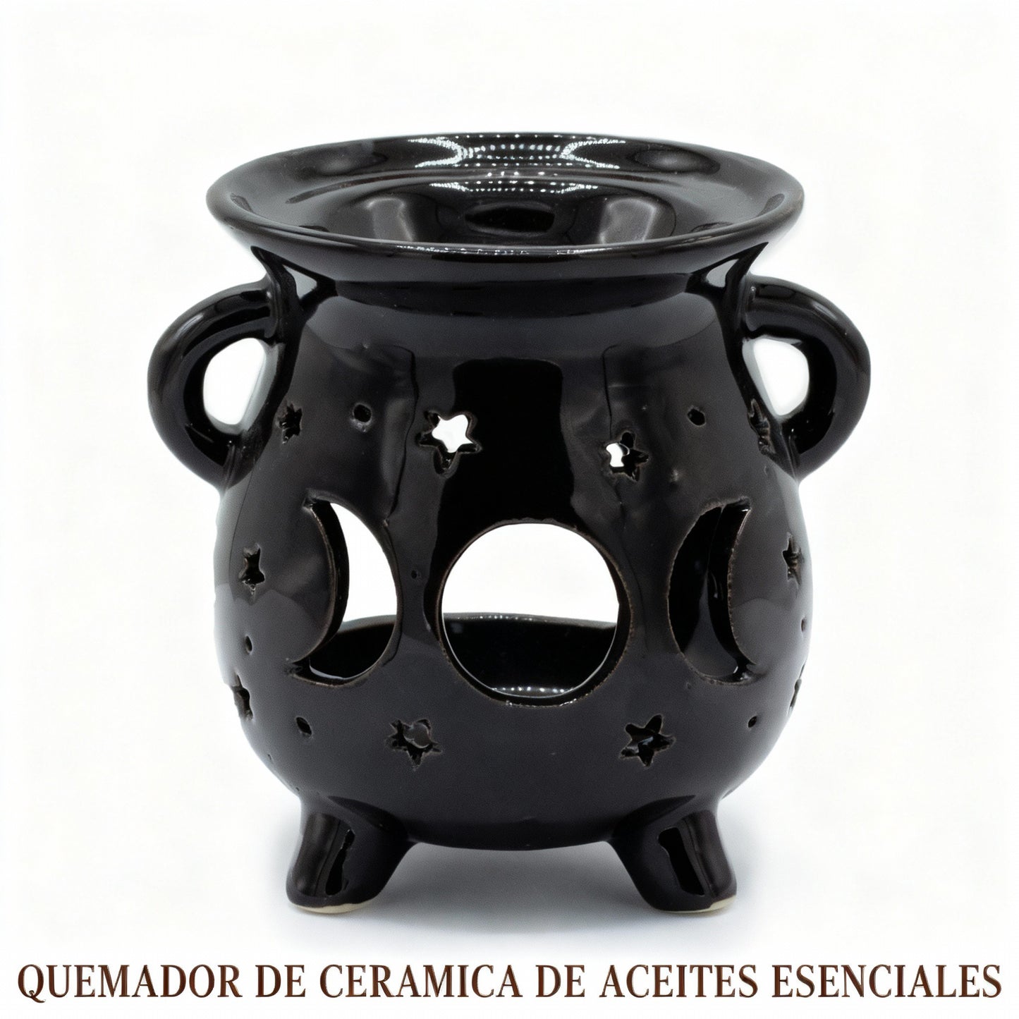Quemador de Aceite Negro – Caldero con Fases Lunares