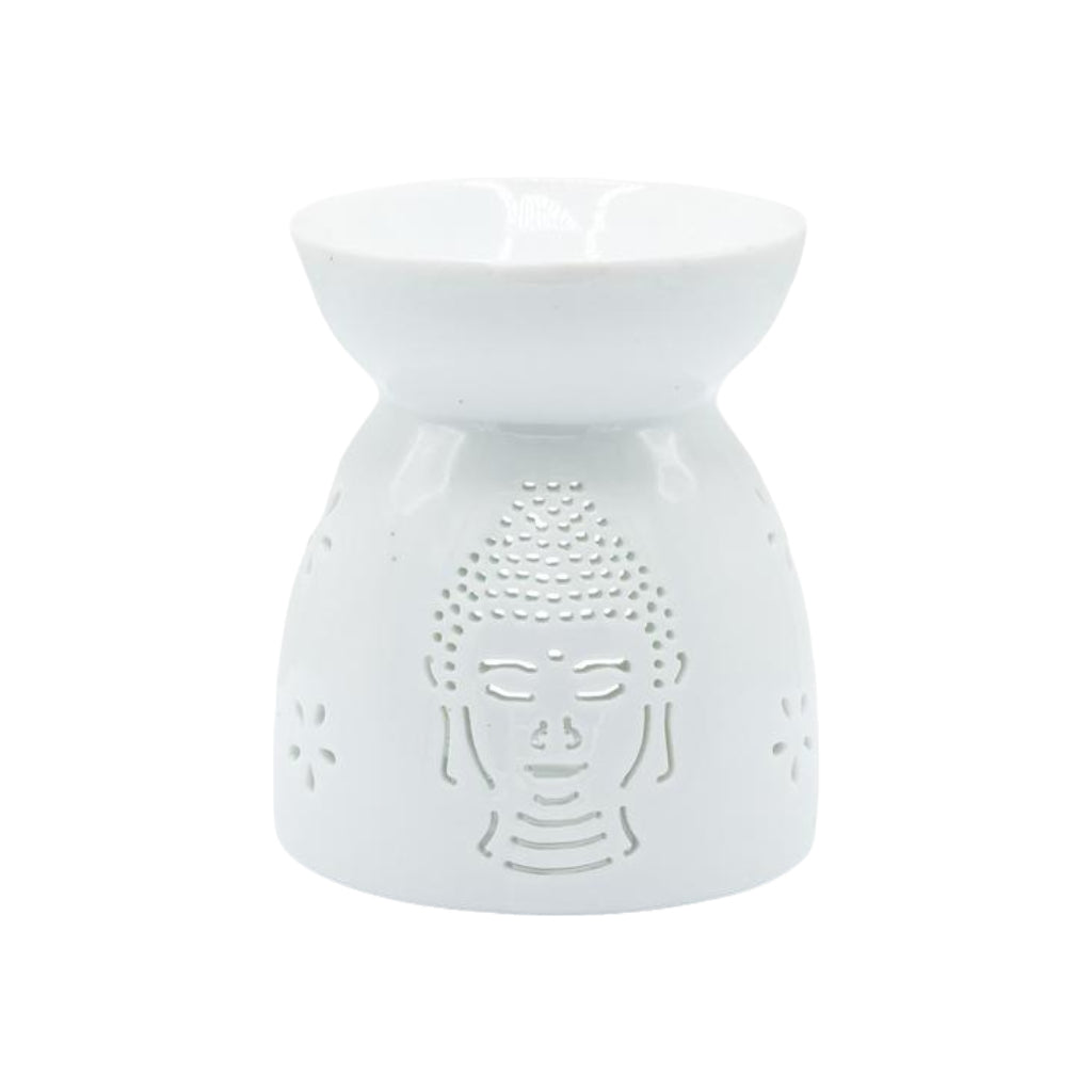 Quemador de Aceite Buda Blanco – Cerámica
