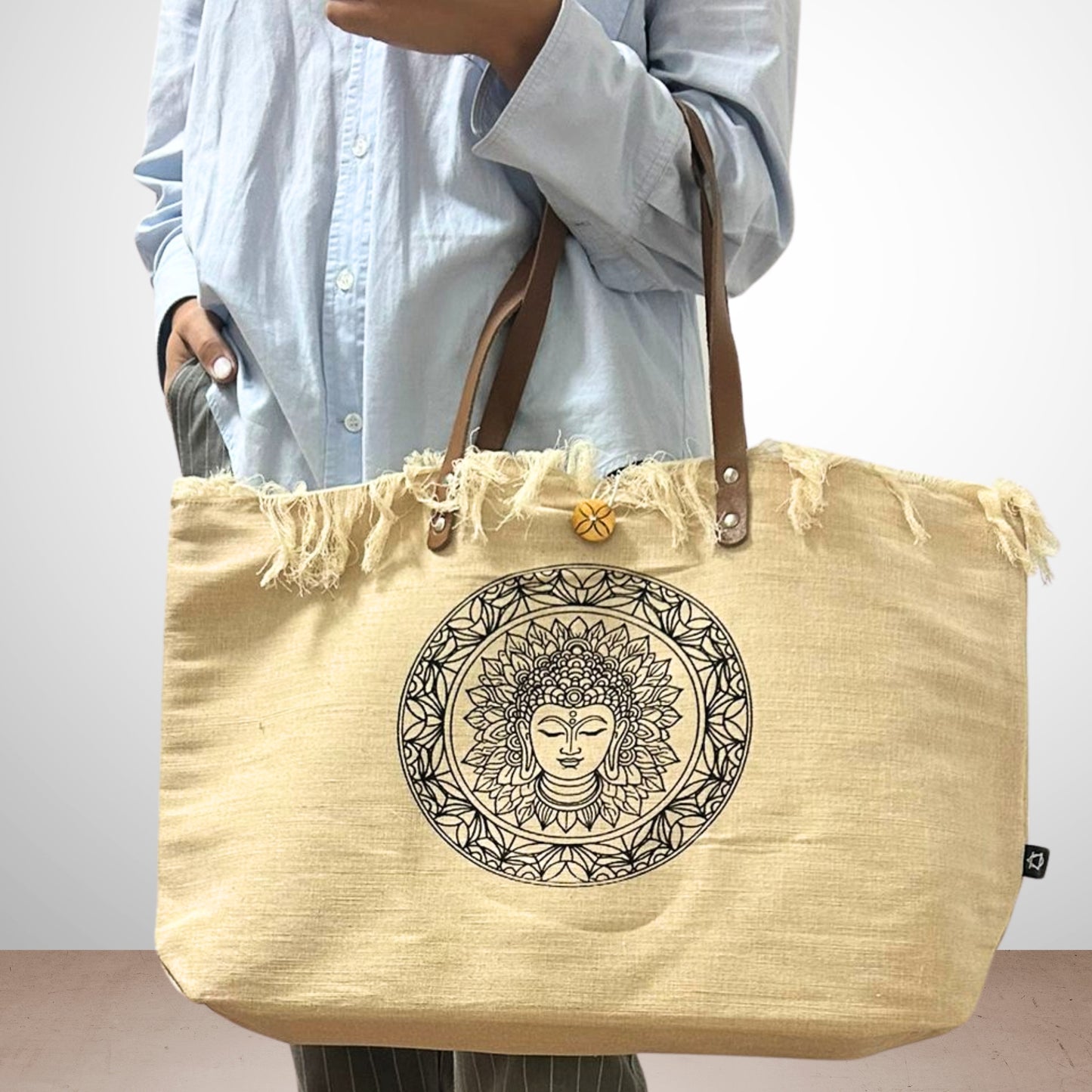 Bolso Boho de Lienzo de Algodón con Asas – Diseño Inspiración