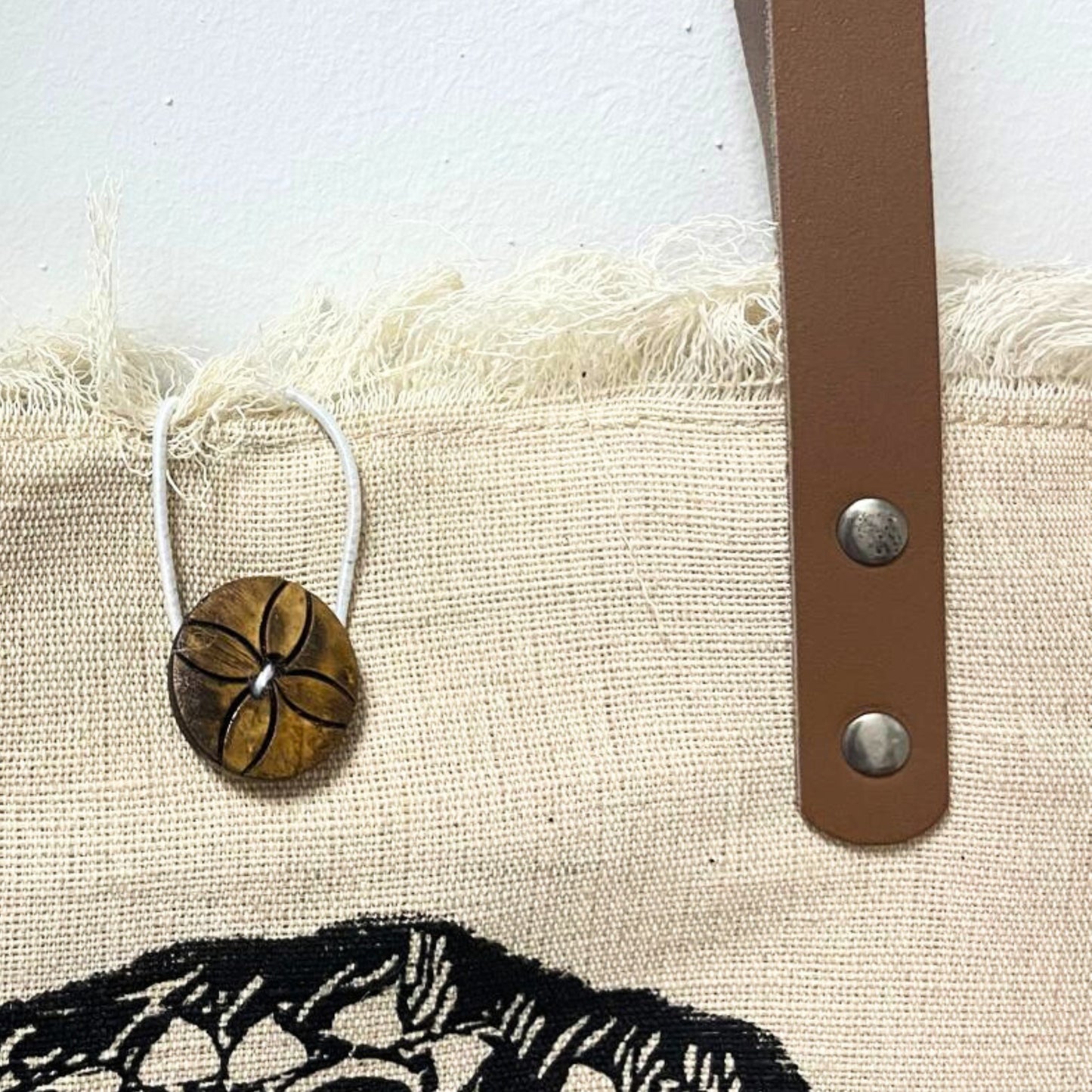 Bolso Boho de Lienzo de Algodón con Asas – Diseño Buda