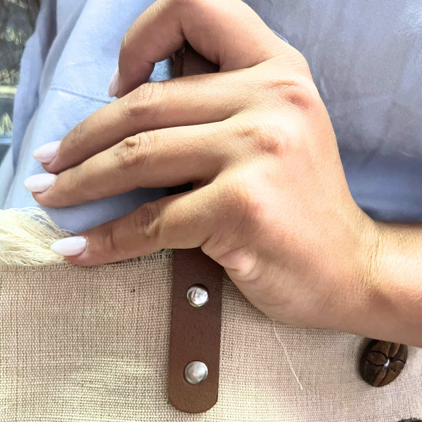 Bolso Boho de Lienzo de Algodón con Asas – Diseño Buda