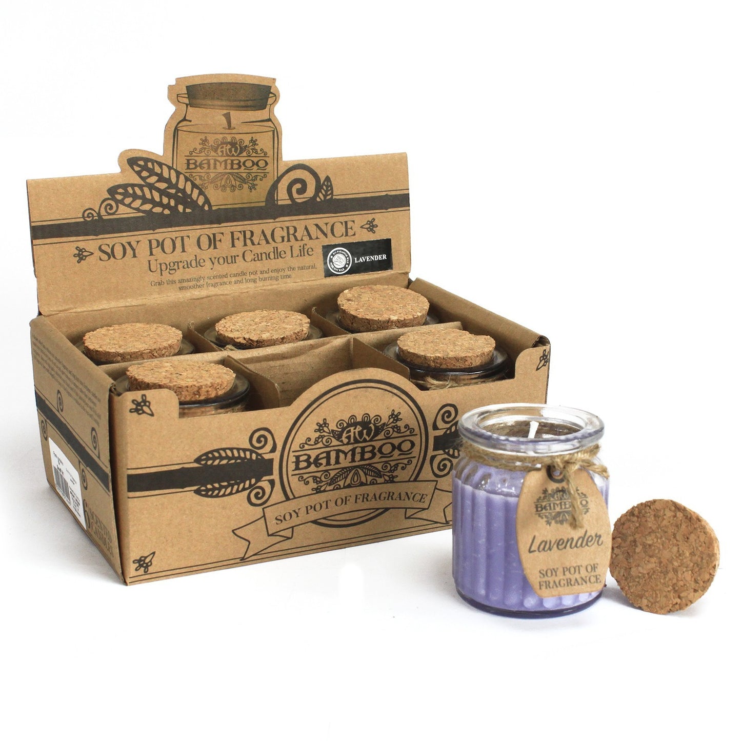 Vela de Cera de Soja en Tarro – Lavanda