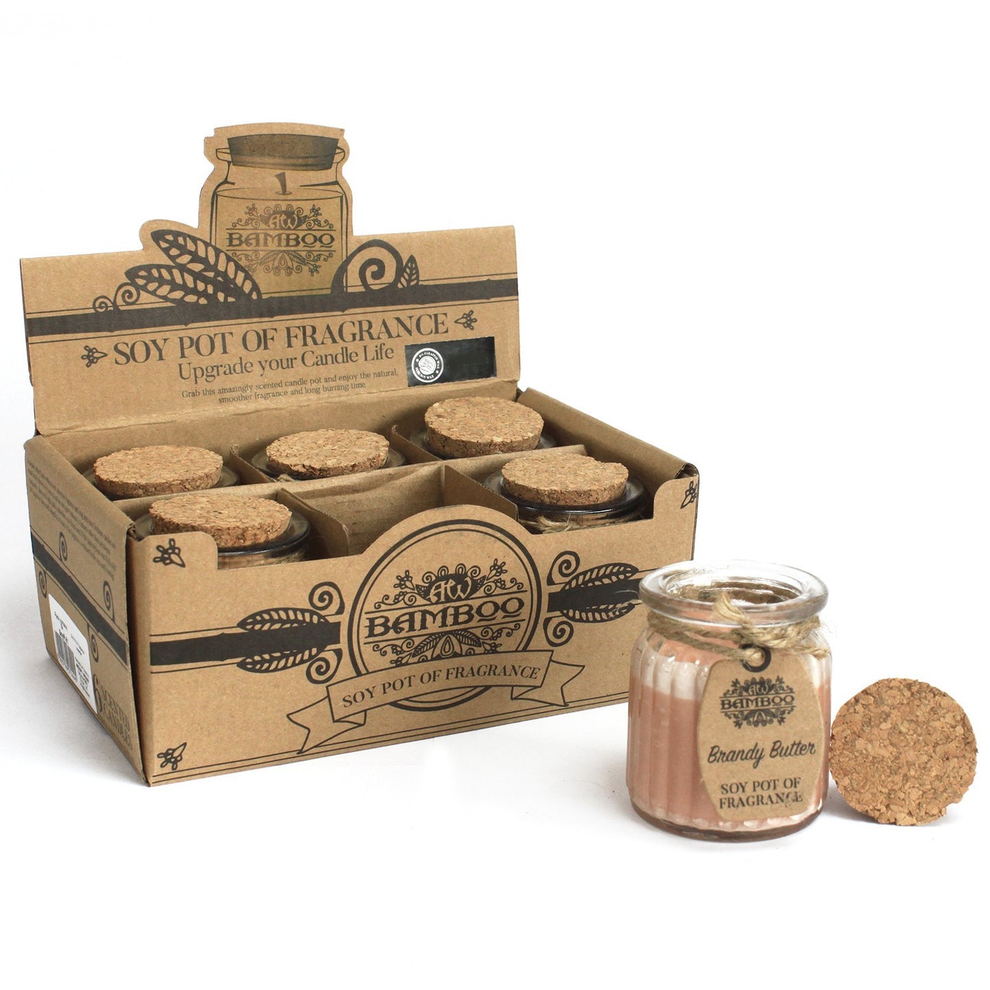 Vela de Cera de Soja en Tarro - Mantequilla Brandy