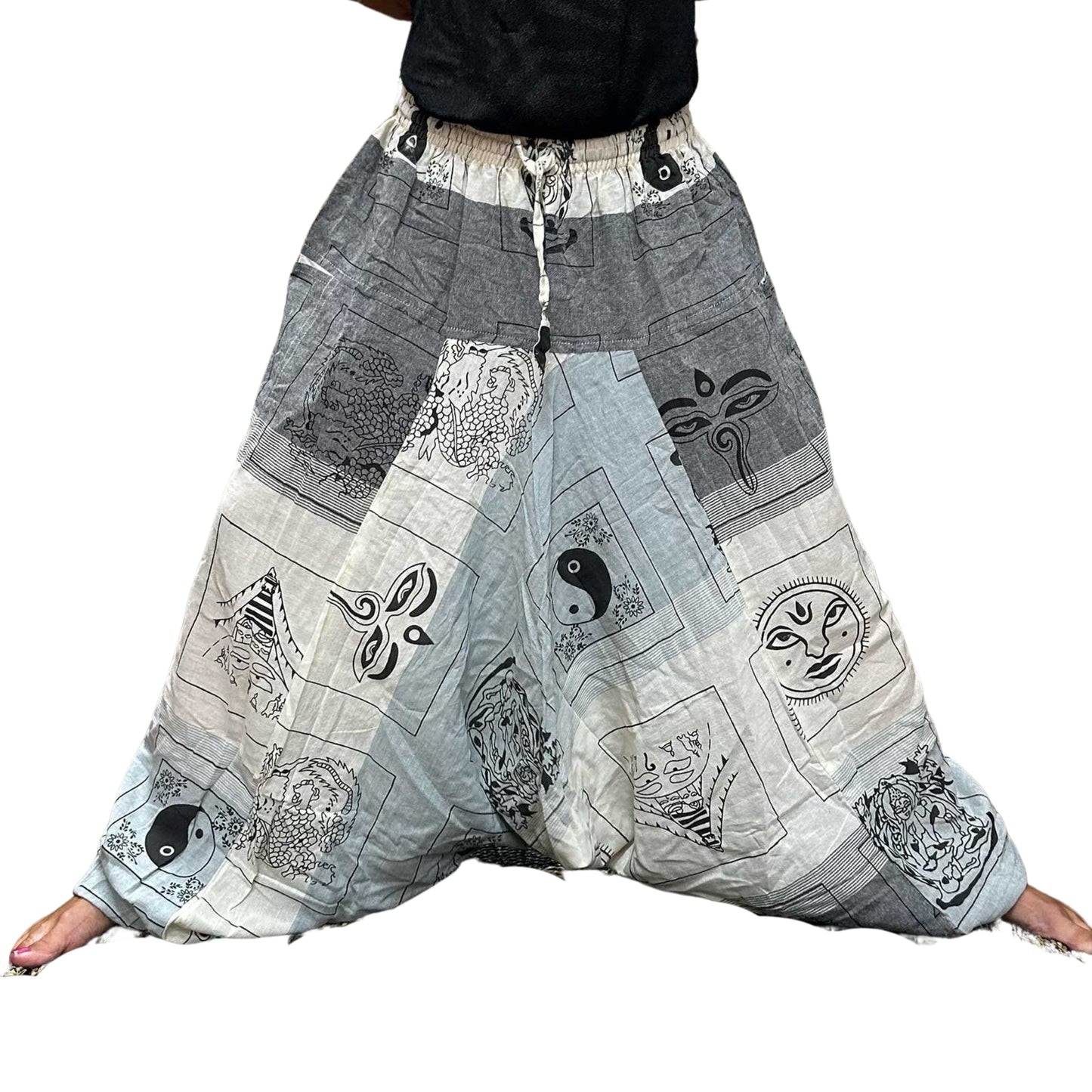 Pantalón Aladino de Algodón – Estilo Himalaya Gris | Libertad y Elegancia