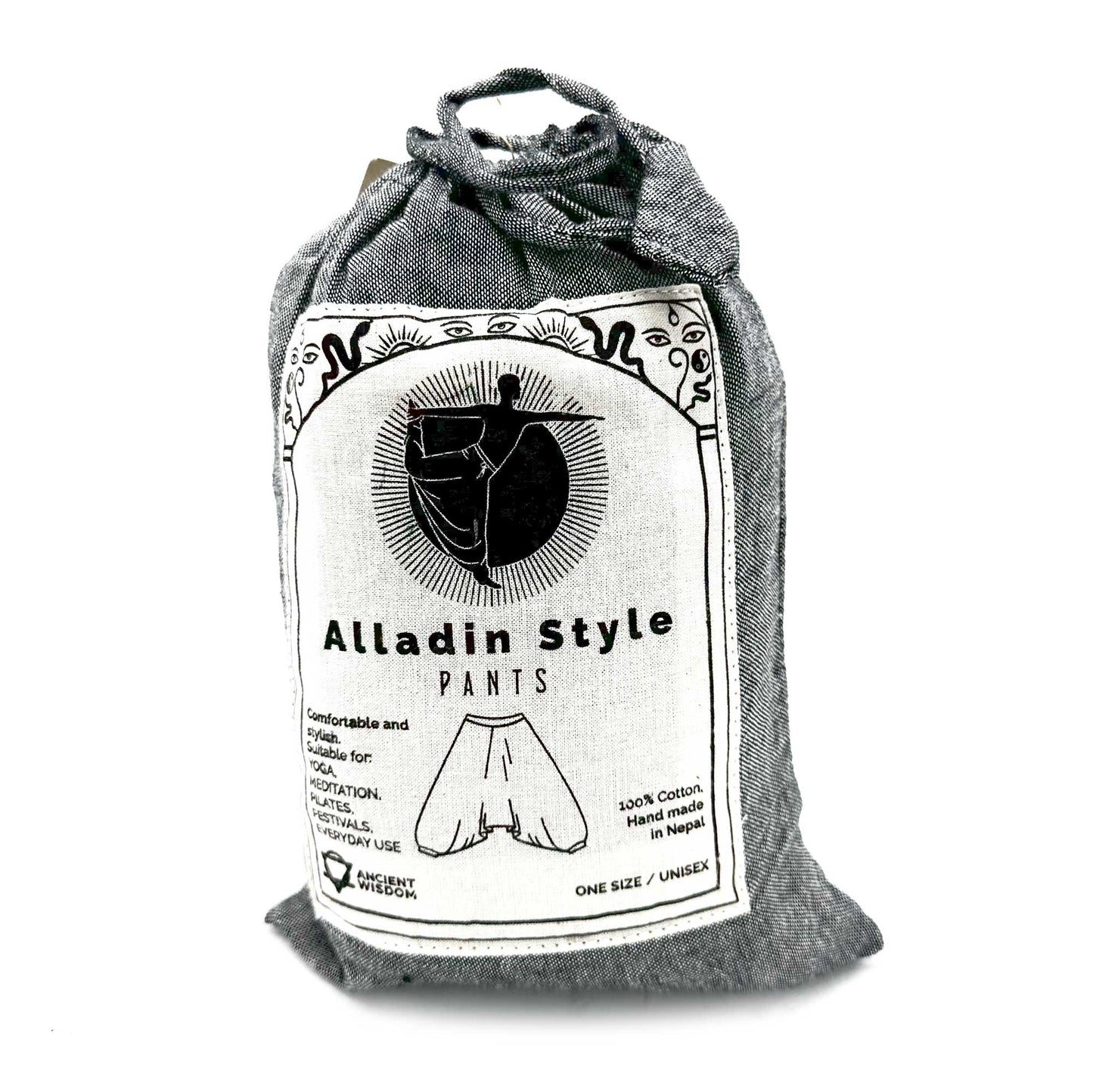 Pantalón Aladino de Algodón – Estilo Himalaya Gris | Libertad y Elegancia