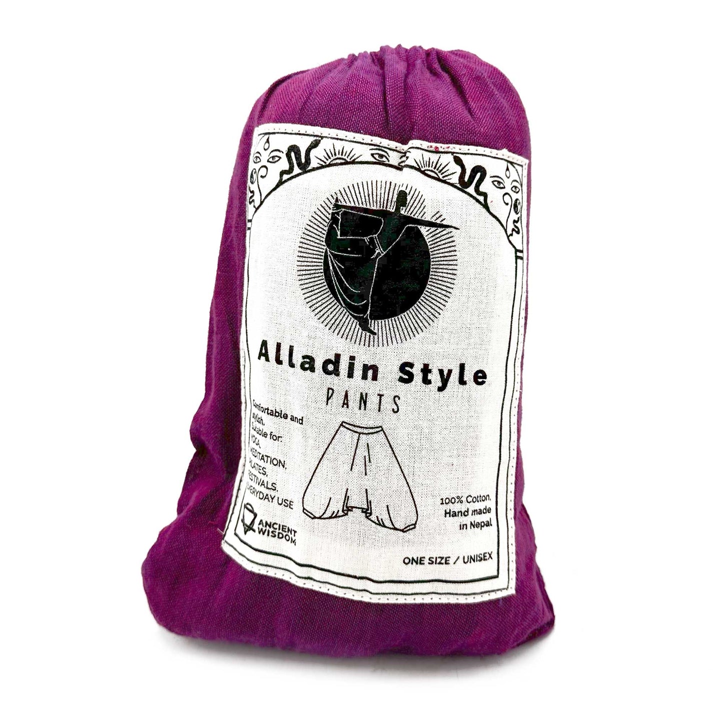 Pantalón Aladino Himalaya – Estilo Festival en Morado | 100% Algodón