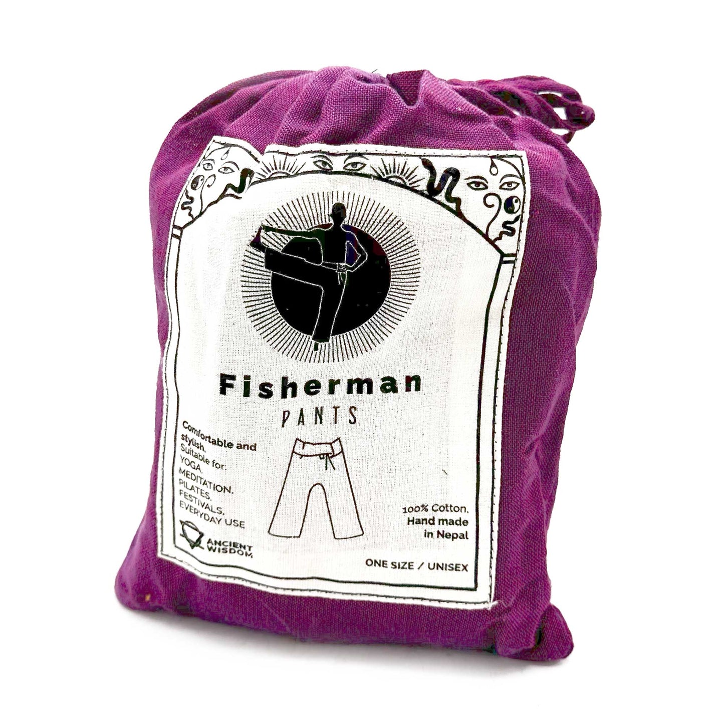 Pantalones Thai Mandala Morado – Yoga, Meditación y Estilo Bohemio