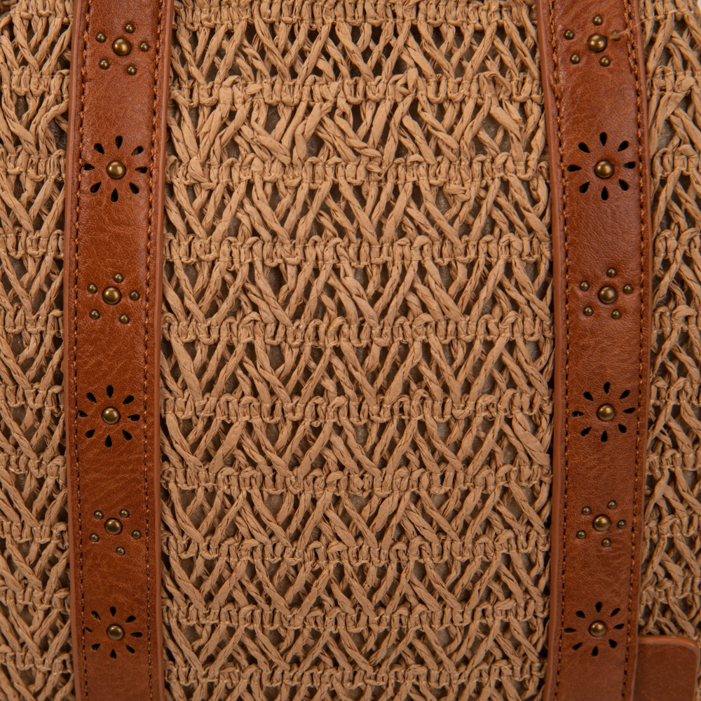 Bolso Mochila de Rafia Natural Magnoa – Antirrobo y Doble Función