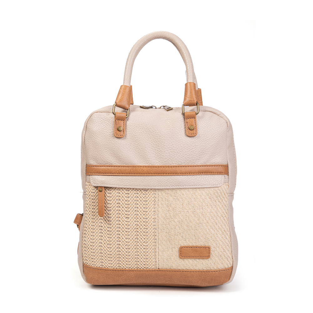 Mochila Convertible Vintage Rafia & Polipiel
