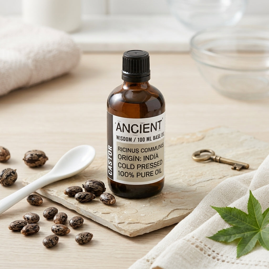 Aceite de ricino puro 100 ml, aceite base para masajes y cuidado corporal natural