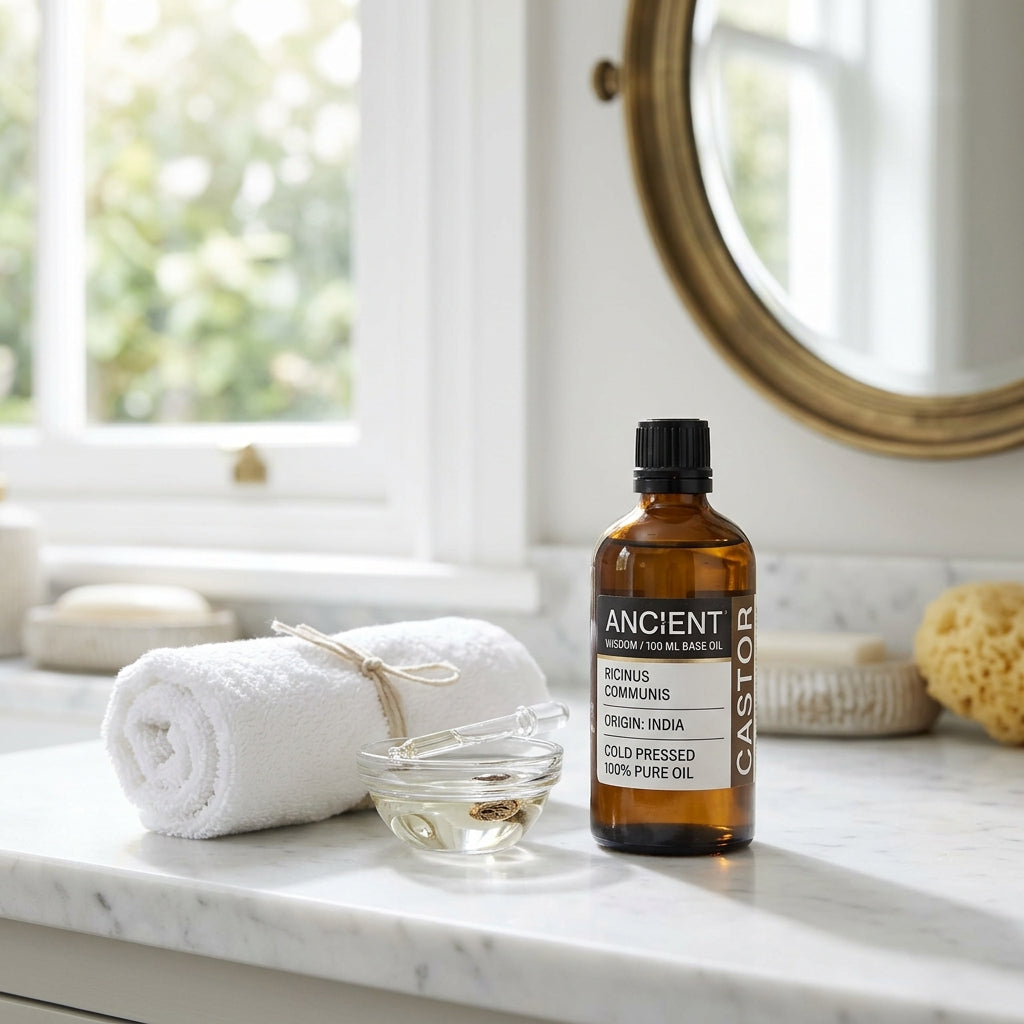 Aceite vegetal de ricino prensado en frío, aceite portador para mezclas con aceites esenciales