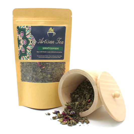 Té verde con menta y pétalos – 50g (Mezcla Marrakech)