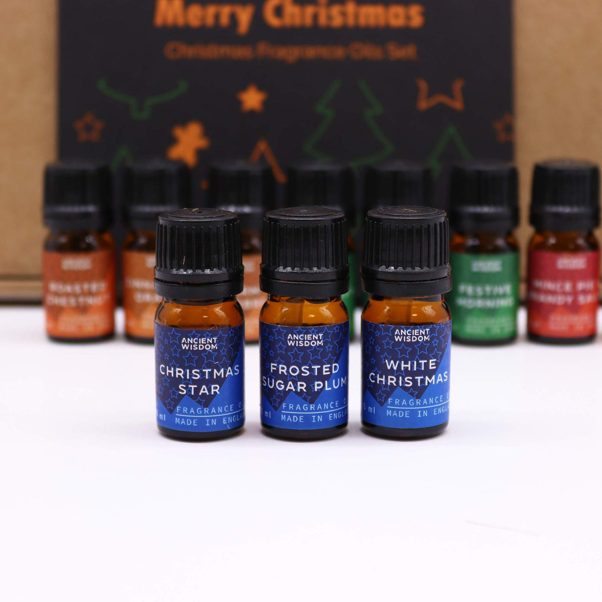 Set de 12 Aceites Aromáticos de Navidad – Delicias Festivas