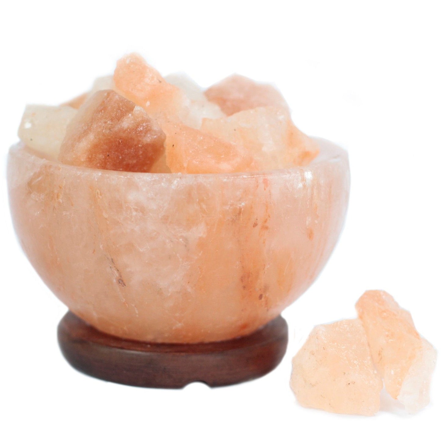 Tazón de sal del Himalaya con trozos naturales – 15 x 9 cm