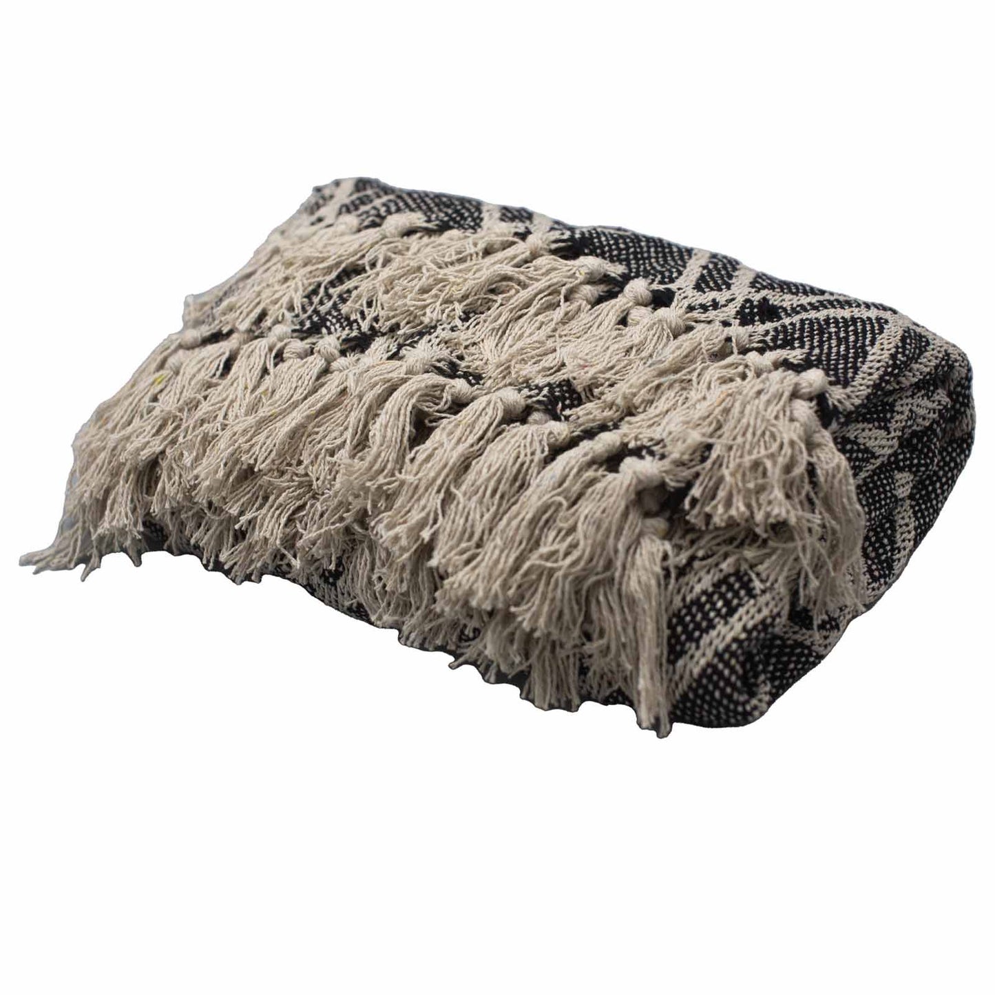 Manta Boho Confort Negro y Beige