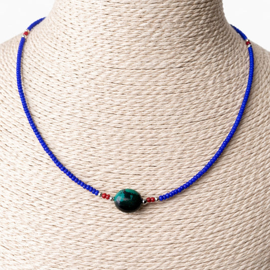 Collar Lapislázuli y Turquesa 42 cm
