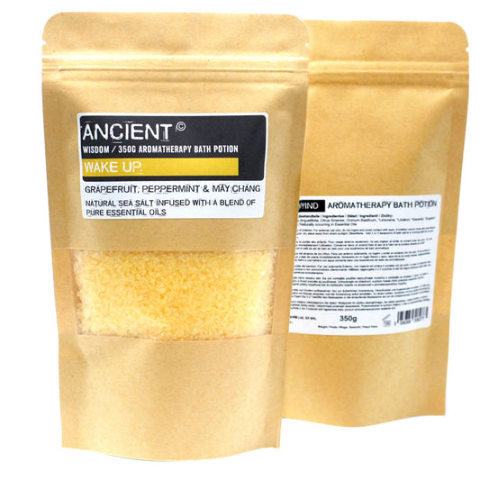 Sales de Baño Aromaterapia 350 g – Despiértate con Menta, Cítricos y Litsea Cubeba