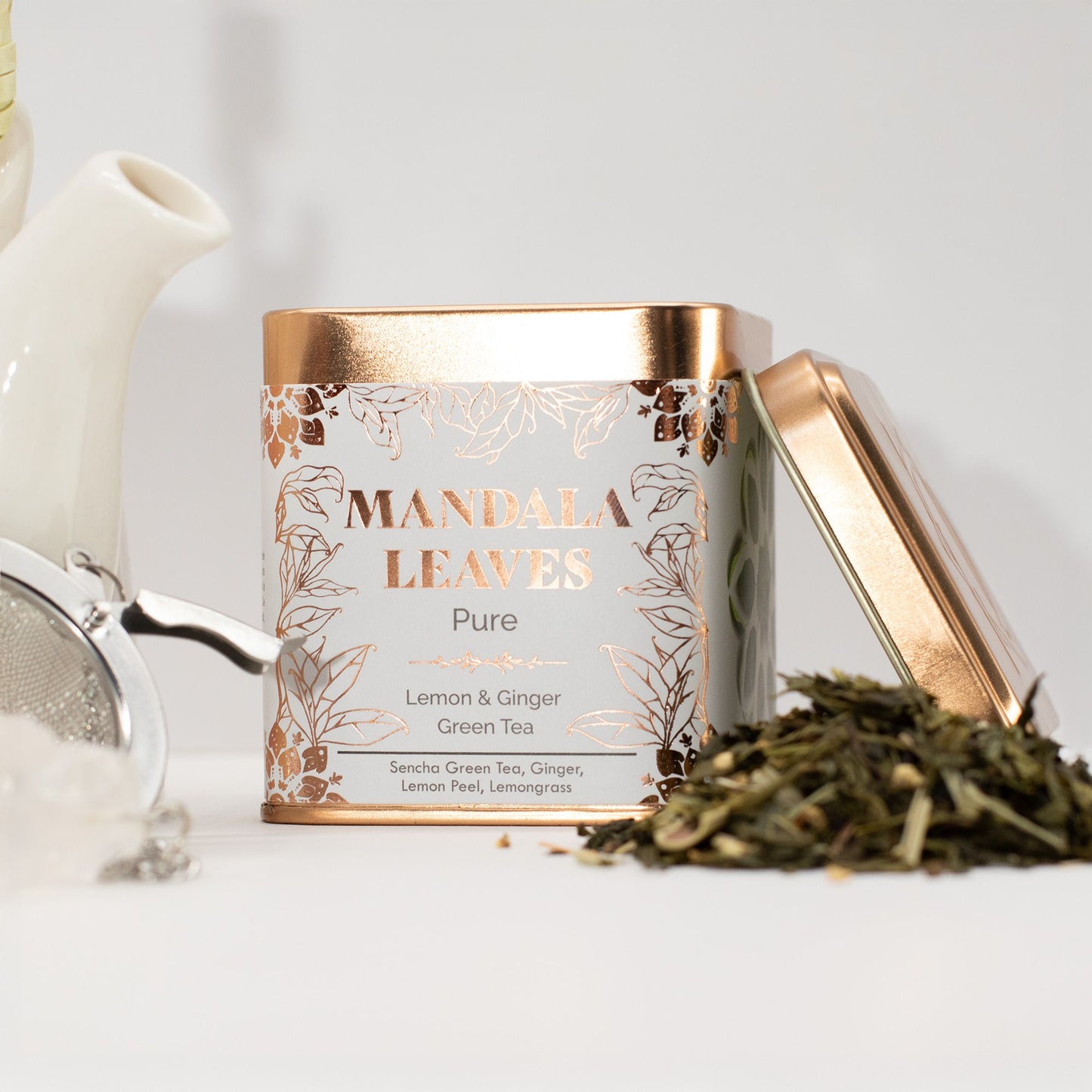 Té verde orgánico con limón y jengibre – mezcla refrescante y especiada – 50 g