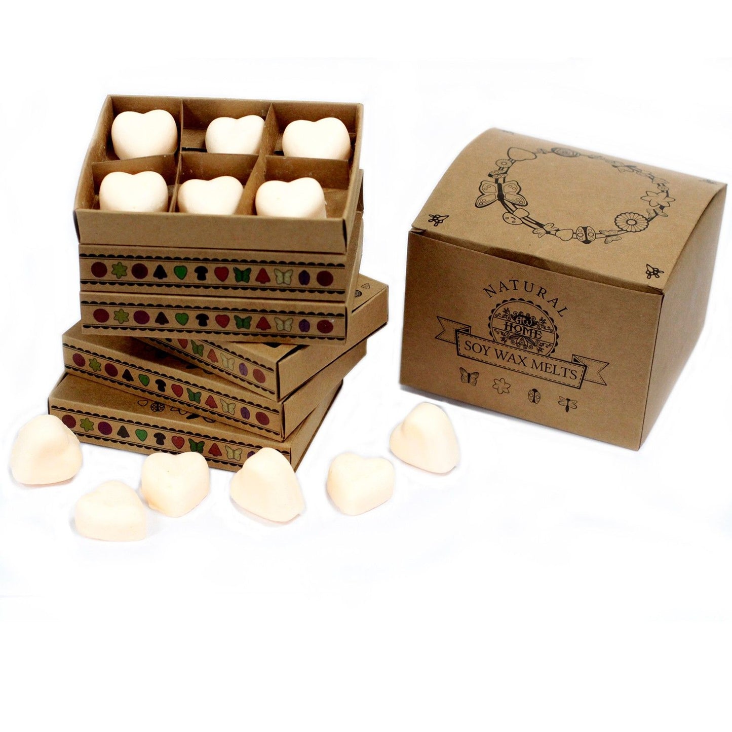 Caja de 6 Ceras de Soja – Canela y Naranja