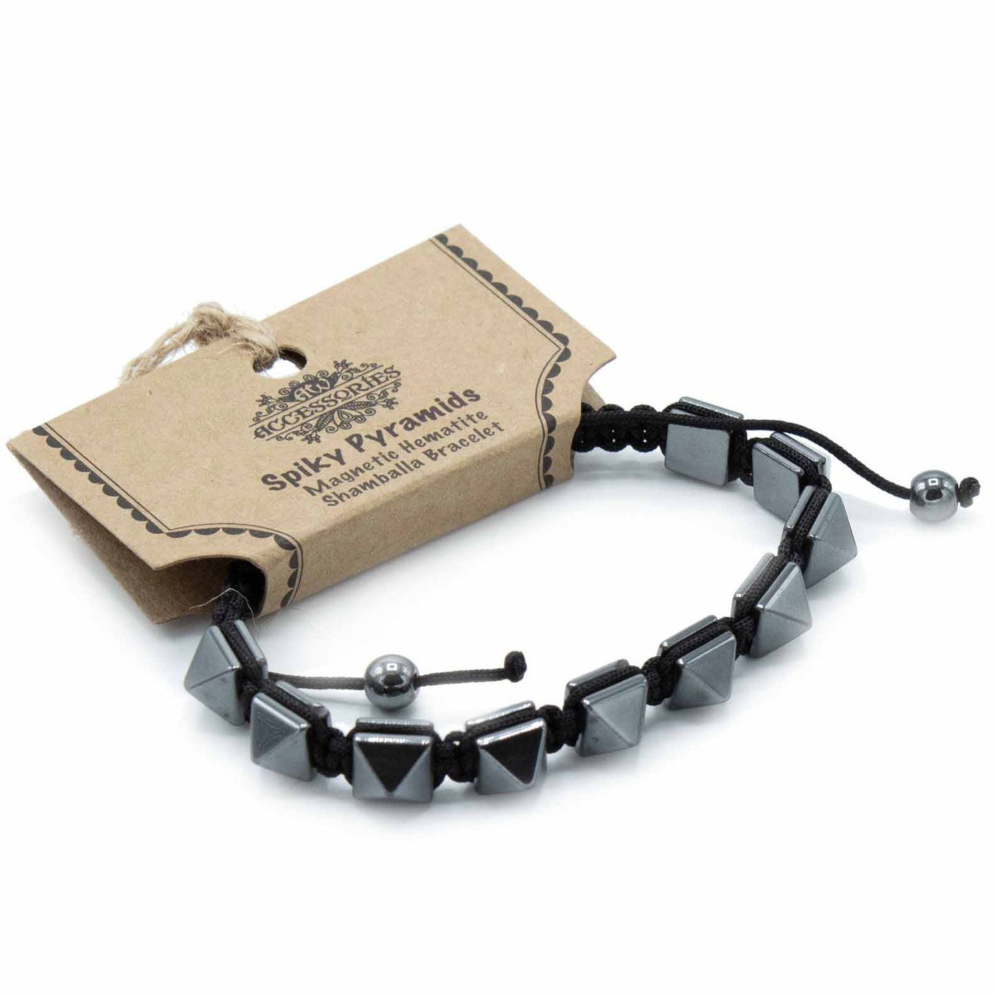 Pulsera Shamballa de Hematita – Tachuelas