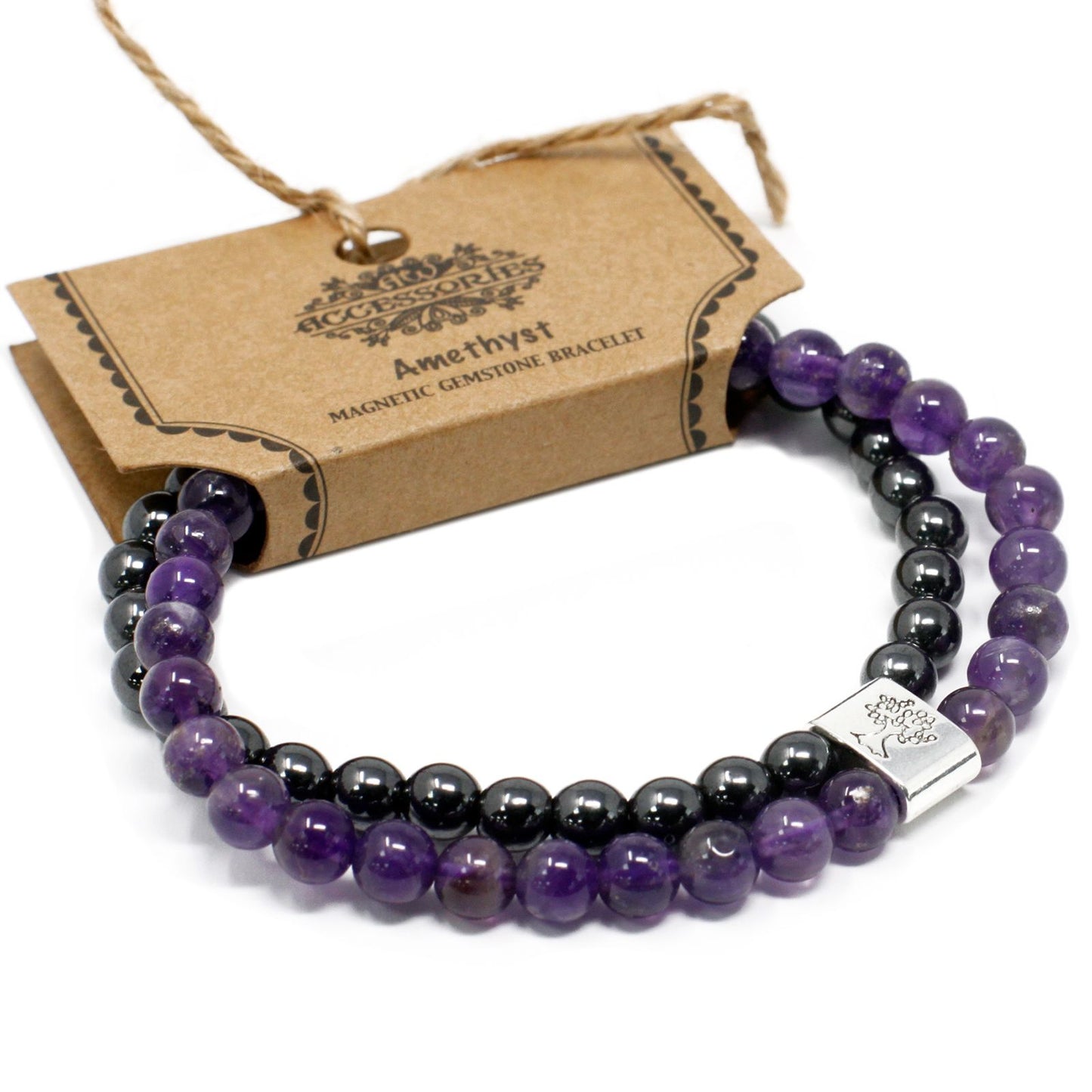 Pulsera Magnética de Piedras Naturales – Amatista