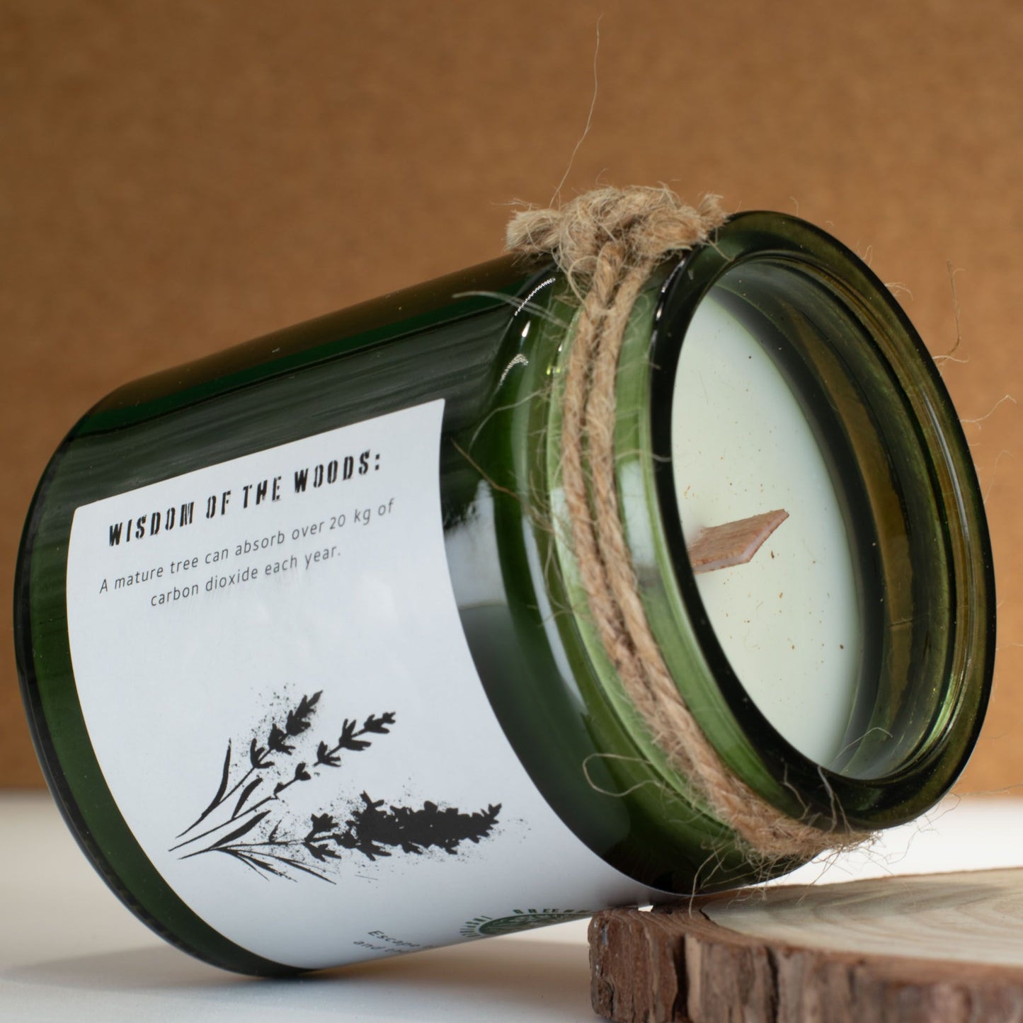 Vela de Soja Woodwick Greenman Lavanda Silvestre