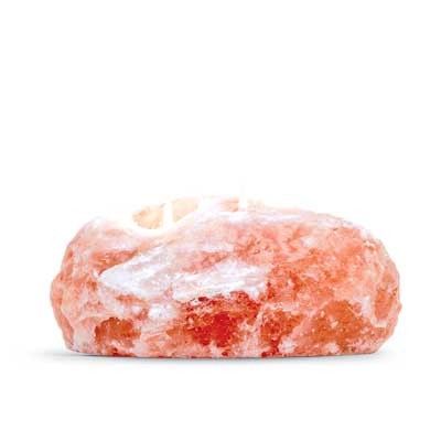 Porta velas de sal natural del himalaya - 2 agujeros
