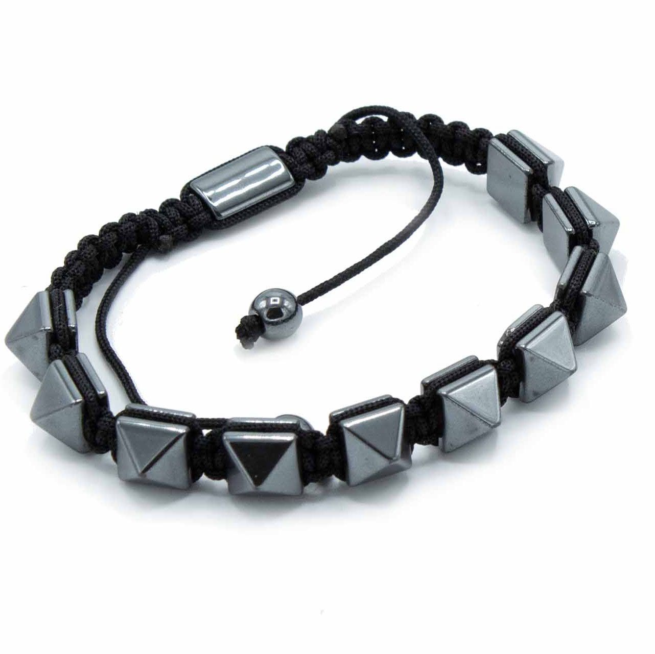 Pulsera Shamballa de Hematita – Tachuelas