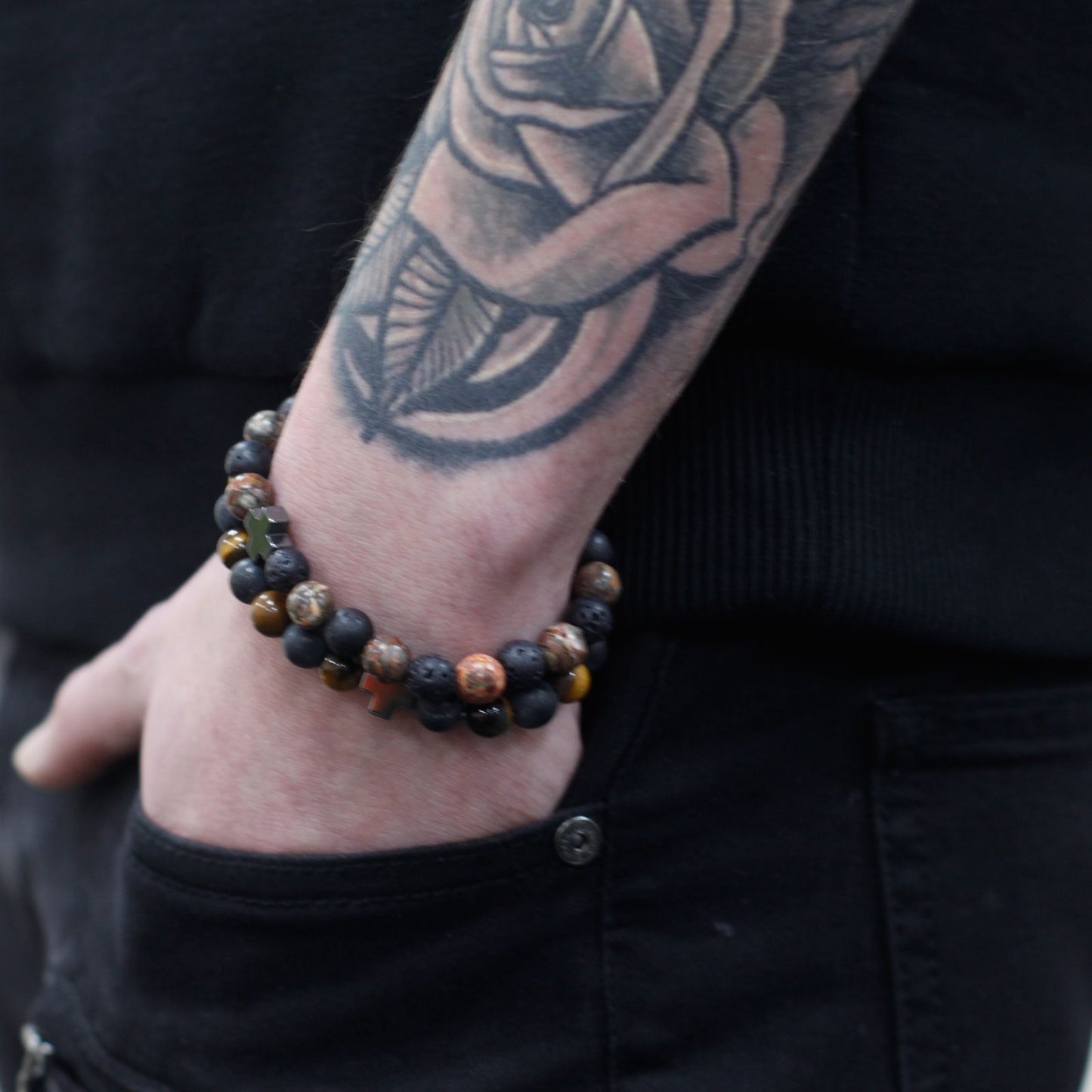 Set de 2 Pulseras de Amatista y Cuarzo Rosa – Amor y Calma Interior